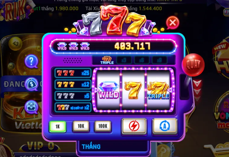 Minigame 777 Tại RikVip Cơ Hội X100 Tài Khoản Trong Tích Tắc
