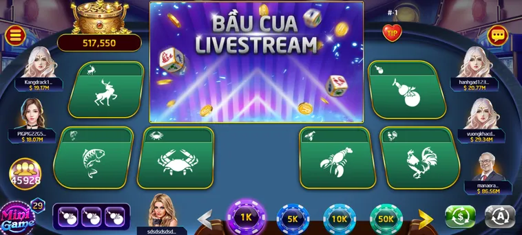 Bầu Cua Livestream Tại RikVip Đỉnh Cao Săn Thưởng Cùng Các Con Linh Vật