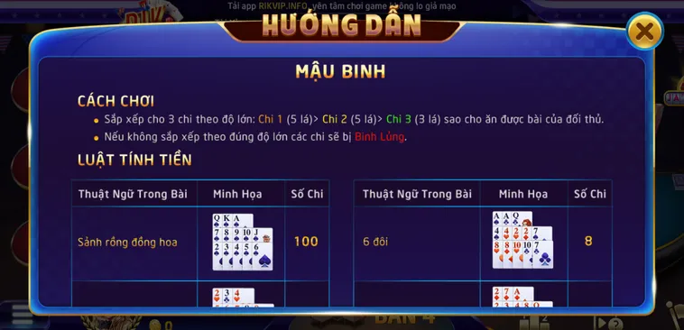 Mậu Binh Tại RikVip Sân Chơi Xếp Bài Đỉnh Cao Cho Anh Em Lô Thủ