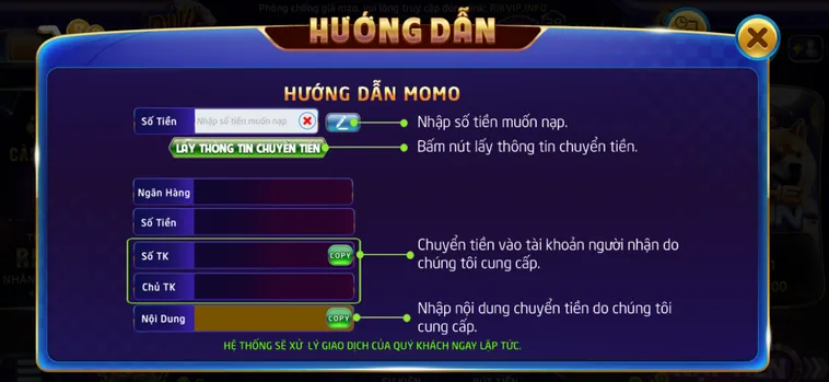 Nạp Tiền Qua Ví Điện Tử Tại RikVip Siêu Tốc Cho Game Thủ