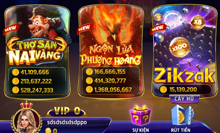 Danh Mục Các Trò Chơi Tại Sảnh Nổ Hũ RikVip Sân Chơi Quay Hũ Đổi Thưởng Uy Tín Cho Mọi Dân Chơi