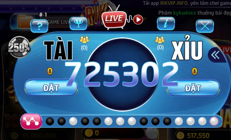Tài Xỉu Livestream Tại RikVip Trải Nghiệm Cá Cược Xanh Chín Hàng Đầu