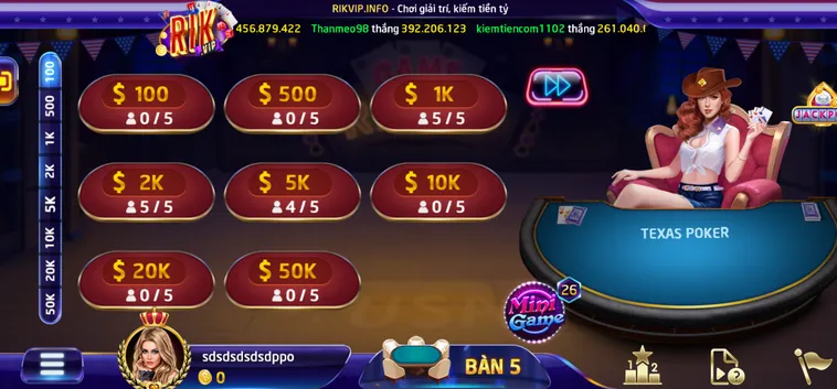 Khám Phá Texas Poker Tại RikVip Cơ Hội Kiếm Tiền Cực Nhanh Cho Anh Em