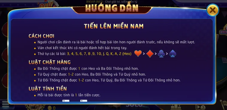 Tiến Lên Miền Nam Tại RikVip Sân Chơi Bài Dân Gian Đỉnh Cao Nhất