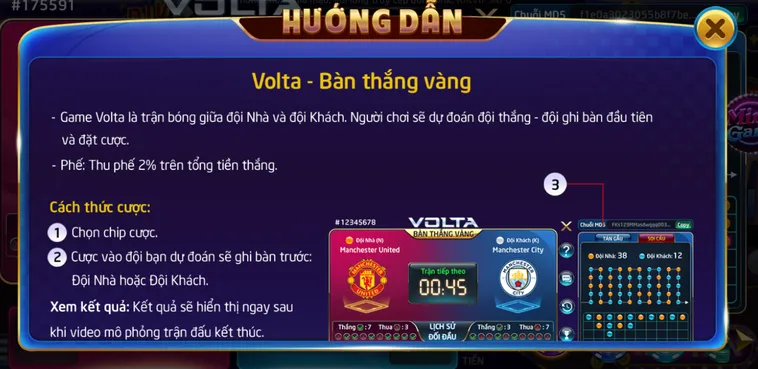 Minigame Volta Bàn Thắng Vàng Tại RikVip Cơ Hội Thắng Tiền Tỷ Trong Tích Tắc