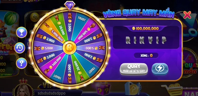 Minigame Vòng Quay May Mắn Tại RikVip Cơ Hội Đổi Đời Trong Tích Tắc